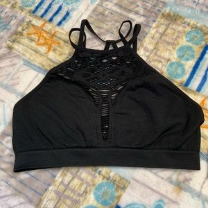 NWT High Neck Black Bralette